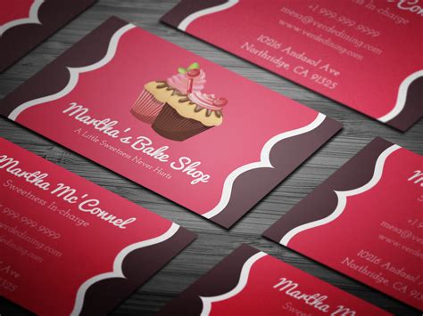 Cake Business Cards Templates Free - Creative Idea Templates